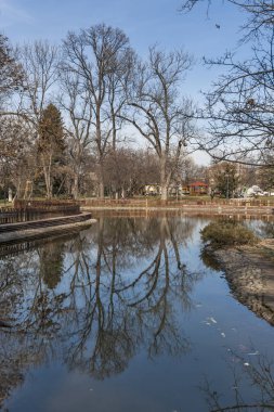Sofya, Bulgaristan - 7 Mart 2019: Sofya'daki Borisova gradina Gölü(Boris Garden), Bulgaristan