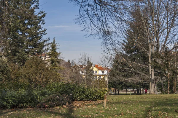 Sofia Bulgarien März 2019 Landschaft Mit Bäumen Und Gärten Borisova — Stockfoto