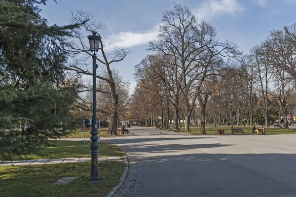 Sofia Bulgaria Marzo 2019 Paisaje Con Árboles Jardines Borisova Gradina — Foto de Stock