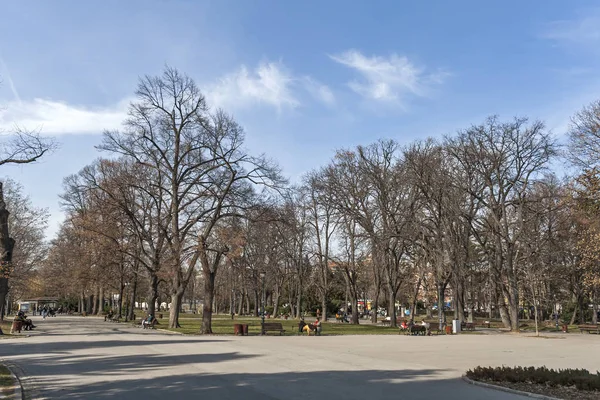 Sofia Bulgária Março 2019 Paisagem Com Árvores Jardins Borisova Gradina — Fotografia de Stock