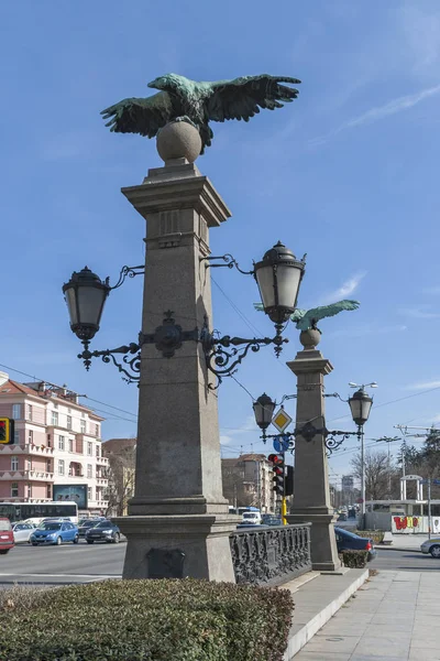 Sofia Bulgarien Mars 2019 Eagle Bridge Över Perlovska River Staden — Stockfoto