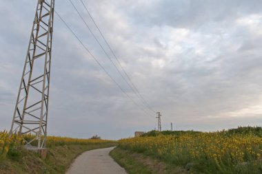Kaliakra Cape Karadeniz sahilleri, Dobrich bölge, Bulgaristan üzerinden muhteşem günbatımı manzara