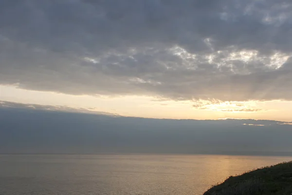 Incredibile Paesaggio Tramonto Dal Capo Kaliakra Sulla Costa Del Mar — Foto Stock