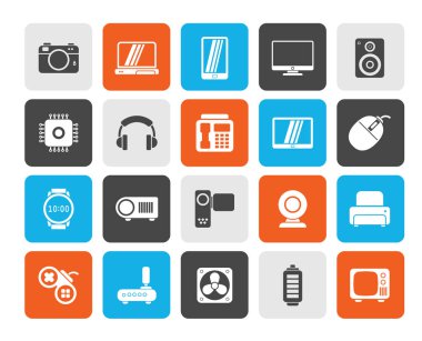 farklı türde elektronik simgeler - vektör Icon set
