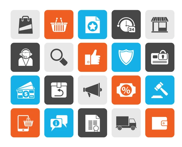 Commerce Shopping Icons Vector Icon Set — Stock Vector