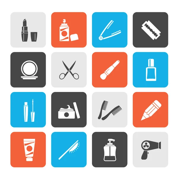 Szépség Kozmetikai Ikonok Vector Icon Set — Stock Vector