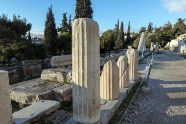 Panoramik Atina Akropol, Attica, Yunanistan