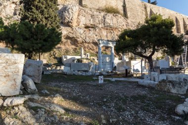 Acropolis atina, Attica, Yunanistan, antik Kalıntılar