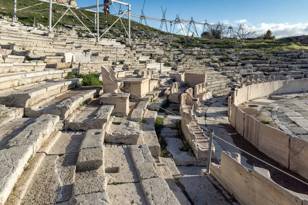 Panorama Des Ruines Théâtre Dionysos Dans Acropole Athènes Attique Grèce — Photo