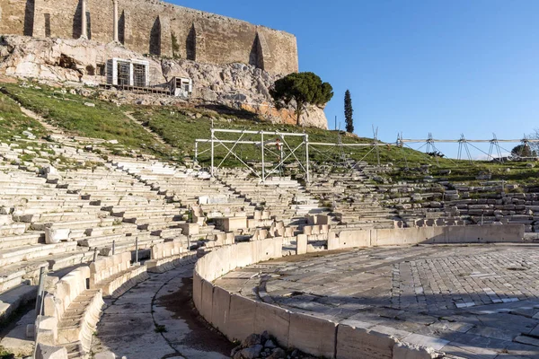 Panorama Ruins Theatre Dionysus Acropolis Athens Attica Greece — Stockfoto