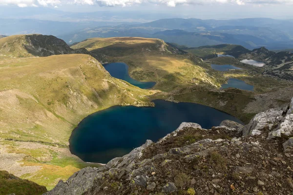 Pemandangan Panorama Yang Menakjubkan Dari Seven Rila Lakes Rila Mountain — Stok Foto