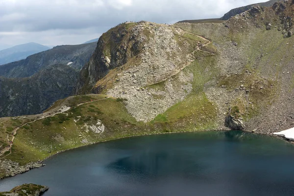 Paisagem Incrível Com Lago Eye Seven Rila Lakes Rila Mountain — Fotografia de Stock