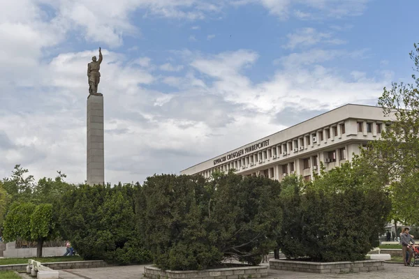 Бургас Бульгария Мая 2008 Типичная Улица Здание Центре Города Бургас — стоковое фото