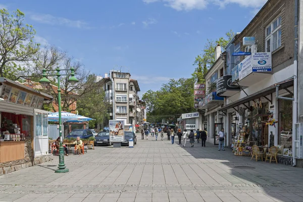 Burgas Bulgaria Mayo 2008 Calle Edificio Típico Centro Ciudad Burgas — Foto de Stock