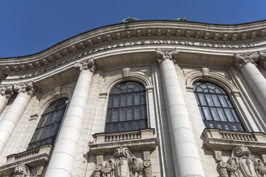 Sofya, Bulgaristan-7 Mart 2019: Sofya Üniversitesi St. Kliment Ohridski dış cephe, Bulgaristan