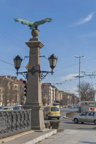 Sofia Bulgaria Marzo 2019 Ponte Dell Aquila Sul Fiume Perlovska — Foto Stock