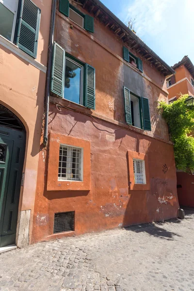 Rom Italien Juni 2017 Gebäude Und Straße Viertel Trastavete Der — Stockfoto