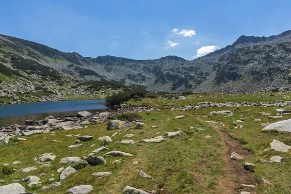 Letni Krajobraz Jeziora Żaba Góra Pirin Bułgaria — Zdjęcie stockowe