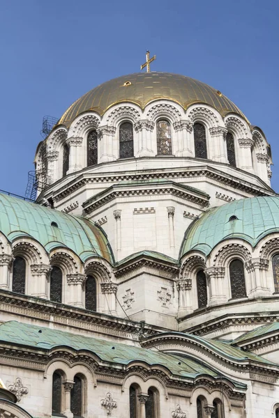 Sofia Bulgária Março 2019 Vista Incrível Catedral São Alexandre Nevski — Fotografia de Stock