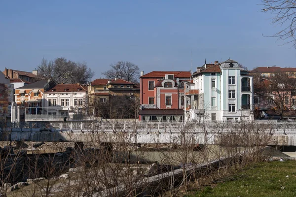 Plovdiv Bulgária Fevereiro 2019 Panorama Ruínas Odeon Romana Cidade Plovdiv — Fotografia de Stock