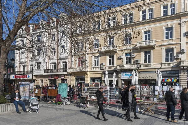 Filibe Bulgaristan Şubat 2019 Plovdiv Şehir Merkezi Yaya Caddesinde Eski — Stok fotoğraf