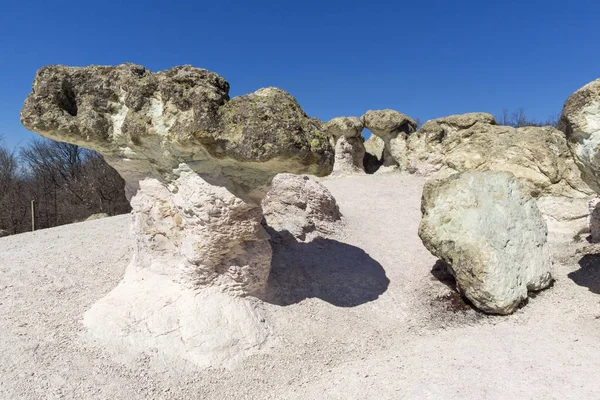 Amazing Landscape with Rock formation The Stone Mushrooms near Beli plast village, Kardzhali Region, Bulgaria