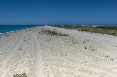 Possidi Cape 'de Famous Beach, Kassandra Yarımadası, Halkidiki, Orta Makedonya, Yunanistan