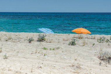 Possidi Cape 'de Famous Beach, Kassandra Yarımadası, Halkidiki, Orta Makedonya, Yunanistan