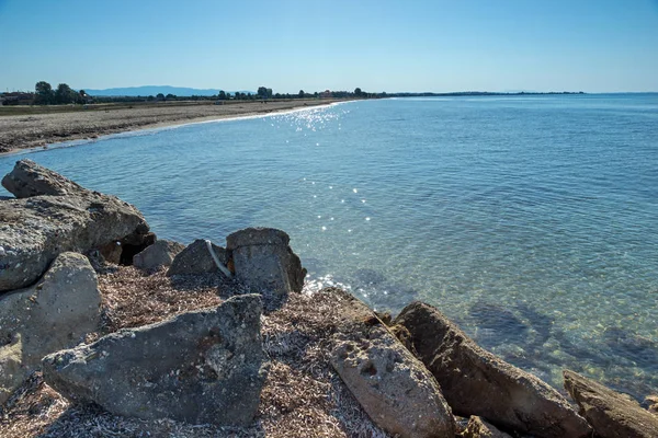 Spiaggia Villaggio Sozopoli Calcidica Macedonia Centrale Grecia — Foto Stock