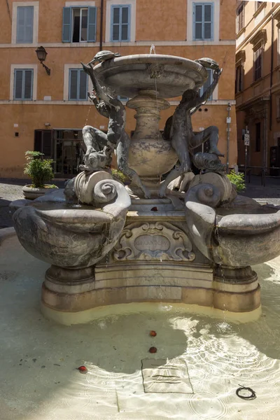 Rome Italy June 2017 Turtle Fountain Square City Rome Italy — Stock Photo, Image