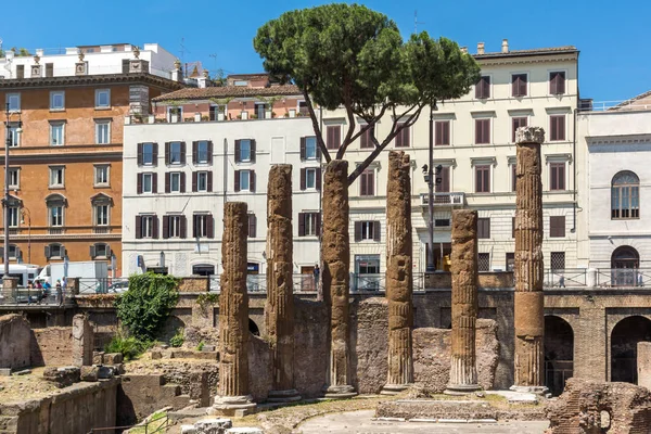 Rome Olaszország Június 2017 Panoráma Largo Torre Argentina Róma Városában — Stock Fotó