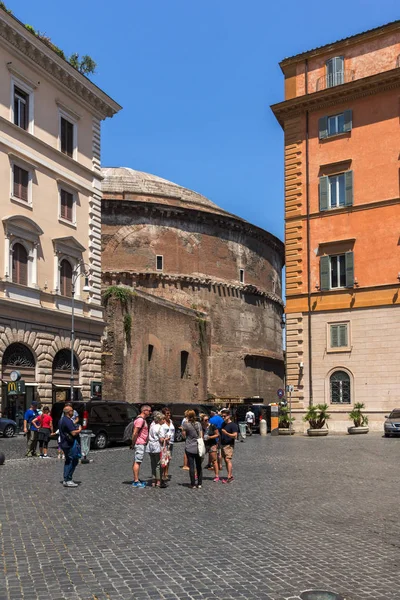 Roma Itália Junho 2017 Panorama Com Obelisco Elefante Panteão Cidade — Fotografia de Stock