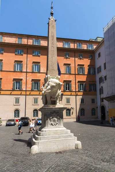 Roma Itália Junho 2017 Panorama Com Obelisco Elefante Panteão Cidade — Fotografia de Stock