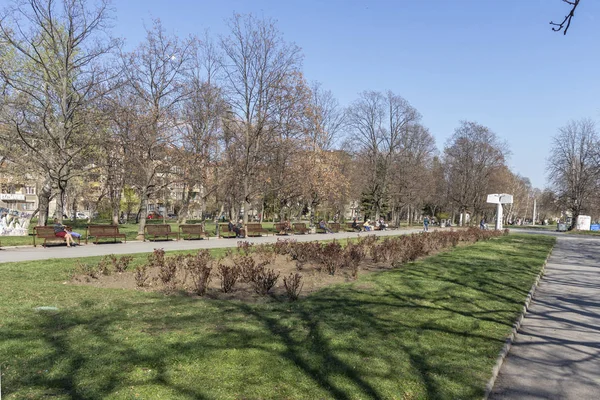 Sofie Bulharsko Března 2019 Jarní Krajina Stromy Zahradami Parku Zaimov — Stock fotografie