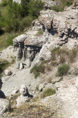 Oluşumu taş bebek Kukljica Kıratova şehir, Kuzey Makedonya Cumhuriyeti yakınındaki rock