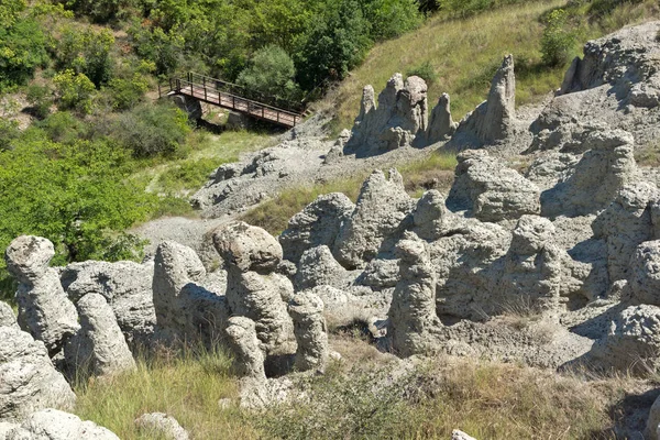 Rock Σχηματισμό Πέτρα Κούκλες Του Kuklica Κοντά Πόλη Της Kratovo — Φωτογραφία Αρχείου