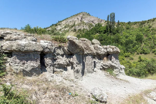 Rock Formation Stone Dolls Kuklica Town Kratovo Republic North Macedonia — Stock Photo, Image