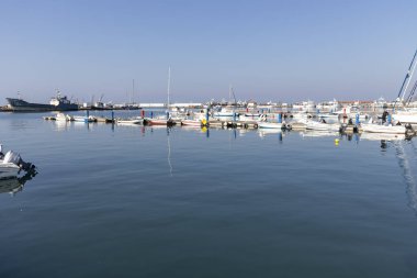 NEA MOUDANIA, GREECE - 31 Mart 2019: Nea Moudania, Chalkidiki, Orta Makedonya, Yunanistan