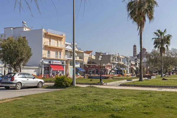 Nea Moudania Greece March 2019 Coastal Street Town Nea Moudania — 图库照片