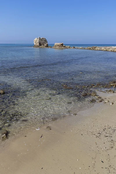 Ruïnes Van Oude Vestingwerken Aan Zee Stad Nea Poteidaia Kassandra — Stockfoto