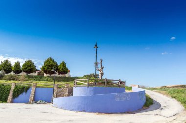 Ammouliani, Yunanistan - 3 Nisan 2015: Şehir Ammouliani Island, Athos, Chalkidiki, orta Makedonya, Yunanistan 