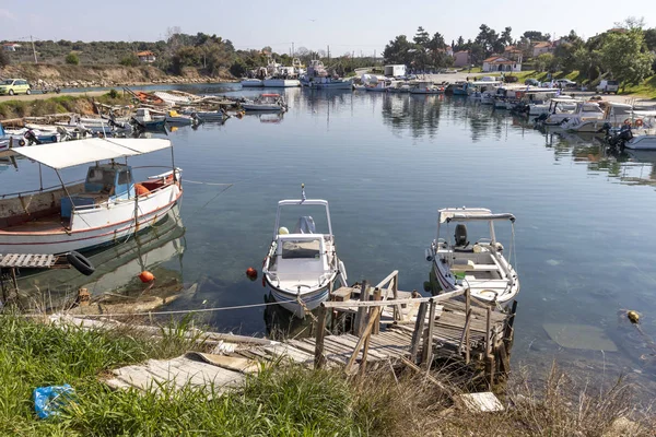 Νέα Ποτεινία Ελλάδα Μαρτίου 2019 Λιμάνι Νέας Ποτεινίας Κασσάνδρα Χαλκιδική — Φωτογραφία Αρχείου