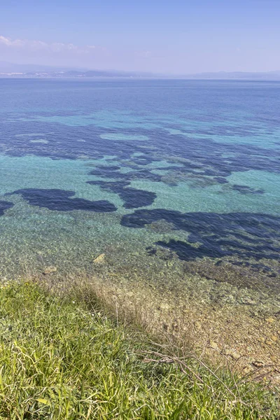 Meraviglioso Paesaggio Marino Della Costa Della Città Nea Fokea Kassandra — Foto Stock