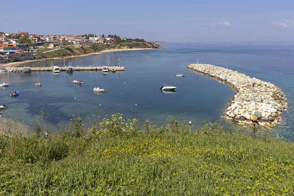 Vue Panoramique Ville Nea Fokea Kassandra Chalcidique Macédoine Centrale Grèce — Photo