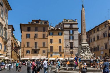 Roma, İtalya - 23 Haziran 2017: görünüm Via Nazionale, Roma, İtalya, Amazing