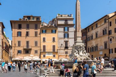 Roma, İtalya - 23 Haziran 2017: görünüm Via Nazionale, Roma, İtalya, Amazing
