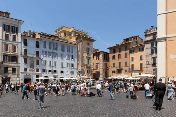 Roma Italia Junio 2017 Increíble Vista Piazza Della Rotonda Ciudad — Foto de Stock