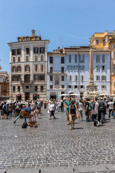 Roma Italia Giugno 2017 Splendida Vista Piazza Della Rotonda Roma — Foto Stock