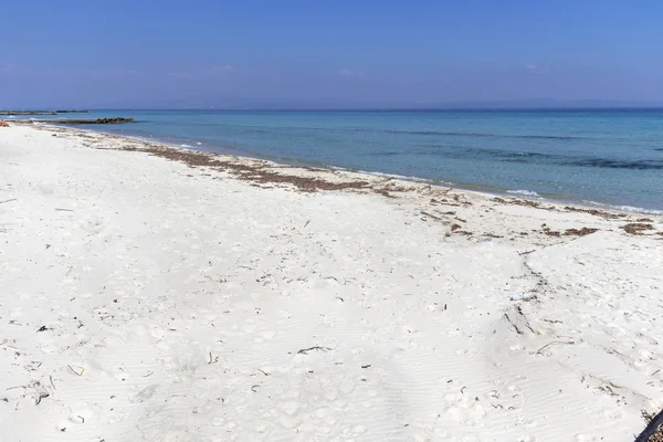 Vista Panorâmica Praia Recurso Kallithea Kassandra Chalkidiki Macedônia Central Grécia — Fotografia de Stock