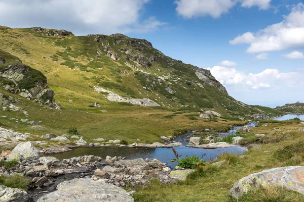 Amazing landscape with The Trefoil lake at The Seven Rila Lakes, Rila Mountain, Bulgaria